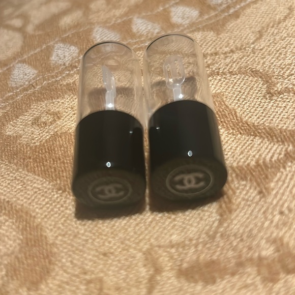 Chanel 2-Mini Glass Vials W/Spatula+Easy To Open & Close Cap / New Never Used - Picture 1 of 3